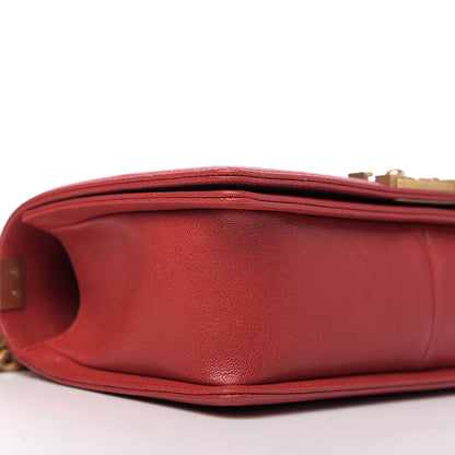 Chanel Caviar Quilted Medium Boy Flap Red 7 of 10