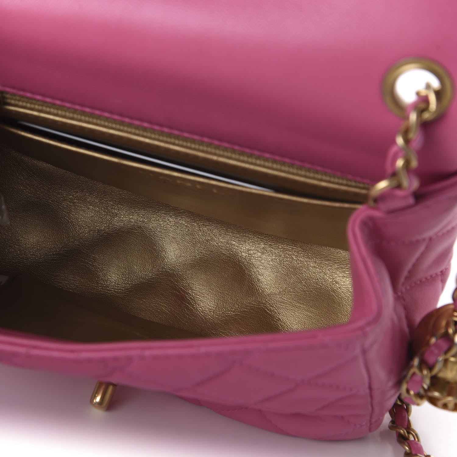 Chanel Lambskin Quilted Mini Pearl Crush Flap Pink 5 of 12