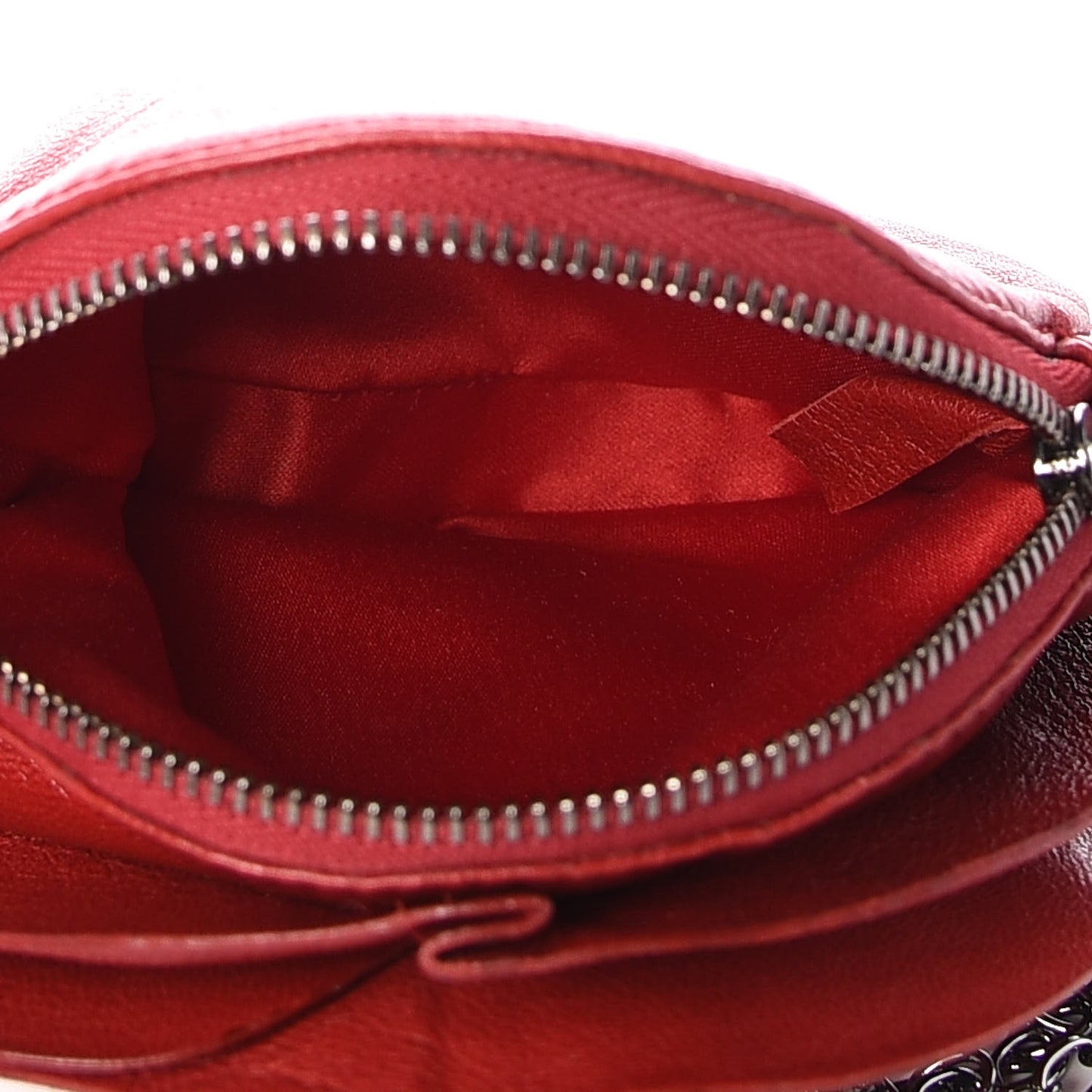 Nappa Petale Mini Chain Crossbody Red