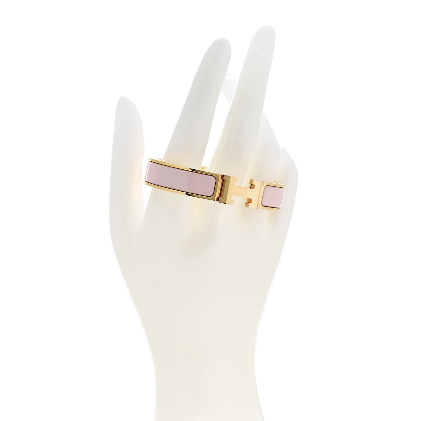 Enamel Narrow Clic Clac H Bracelet PM Rose Candeur