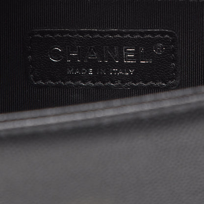 Chanel Caviar Chevron Quilted Small Boy Flap Black 6 of 8