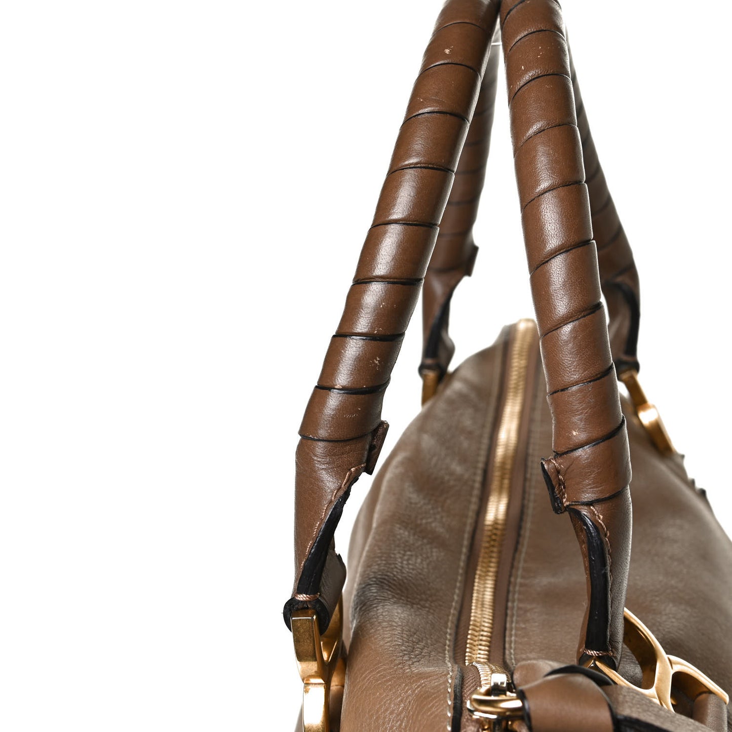 Calfskin Large Marcie Satchel Nut