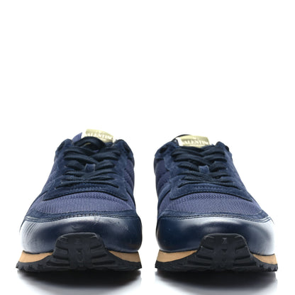 Valentino Garavani Nylon Suede Mens Rockrunner Sneakers 42 Navy 2 of 9