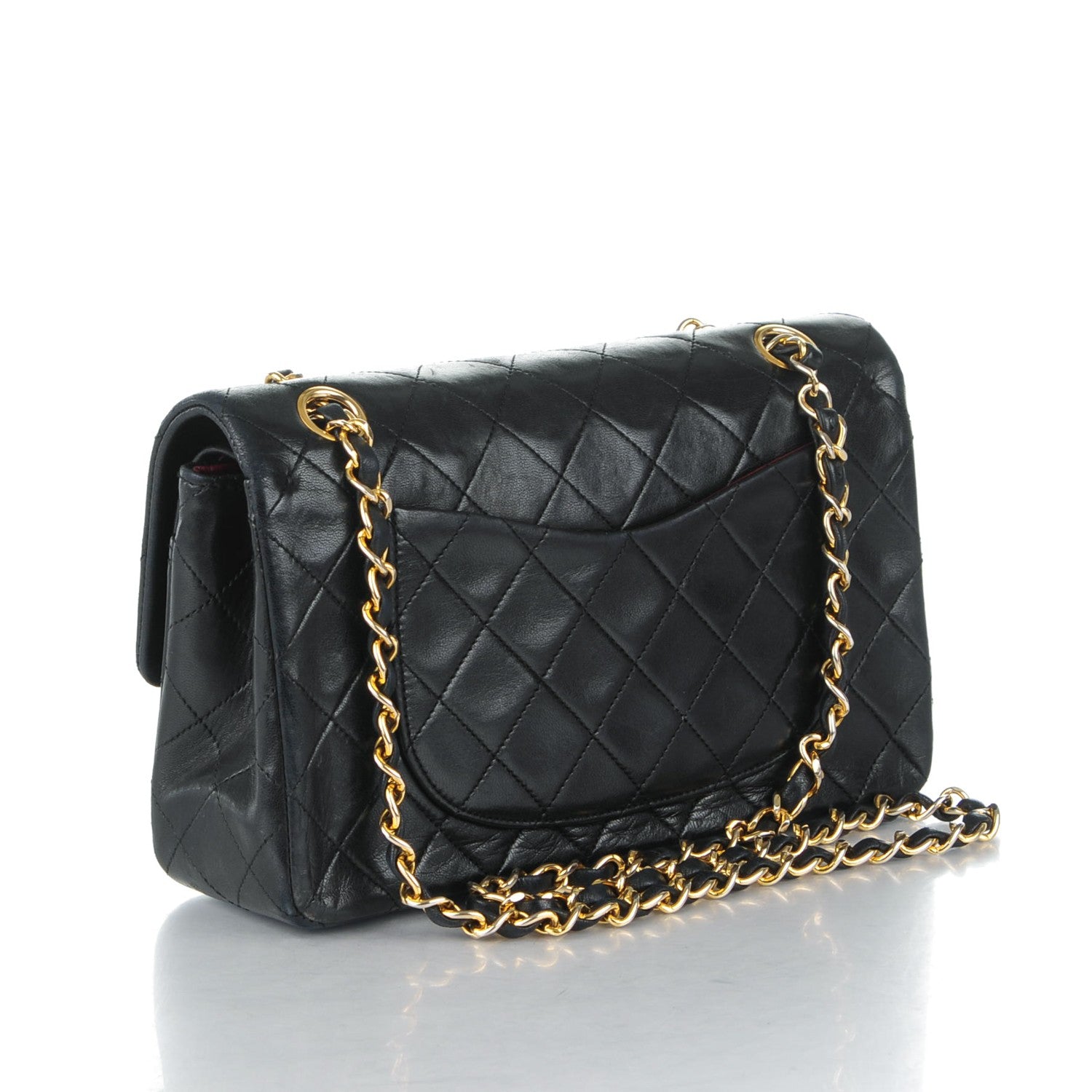 Chanel Lambskin Quilted Small Double Flap Black 3 of 8