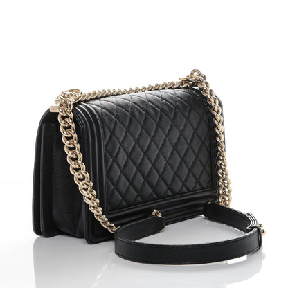 Chanel Caviar Quilted Medium Boy Flap Black 2 of 7
