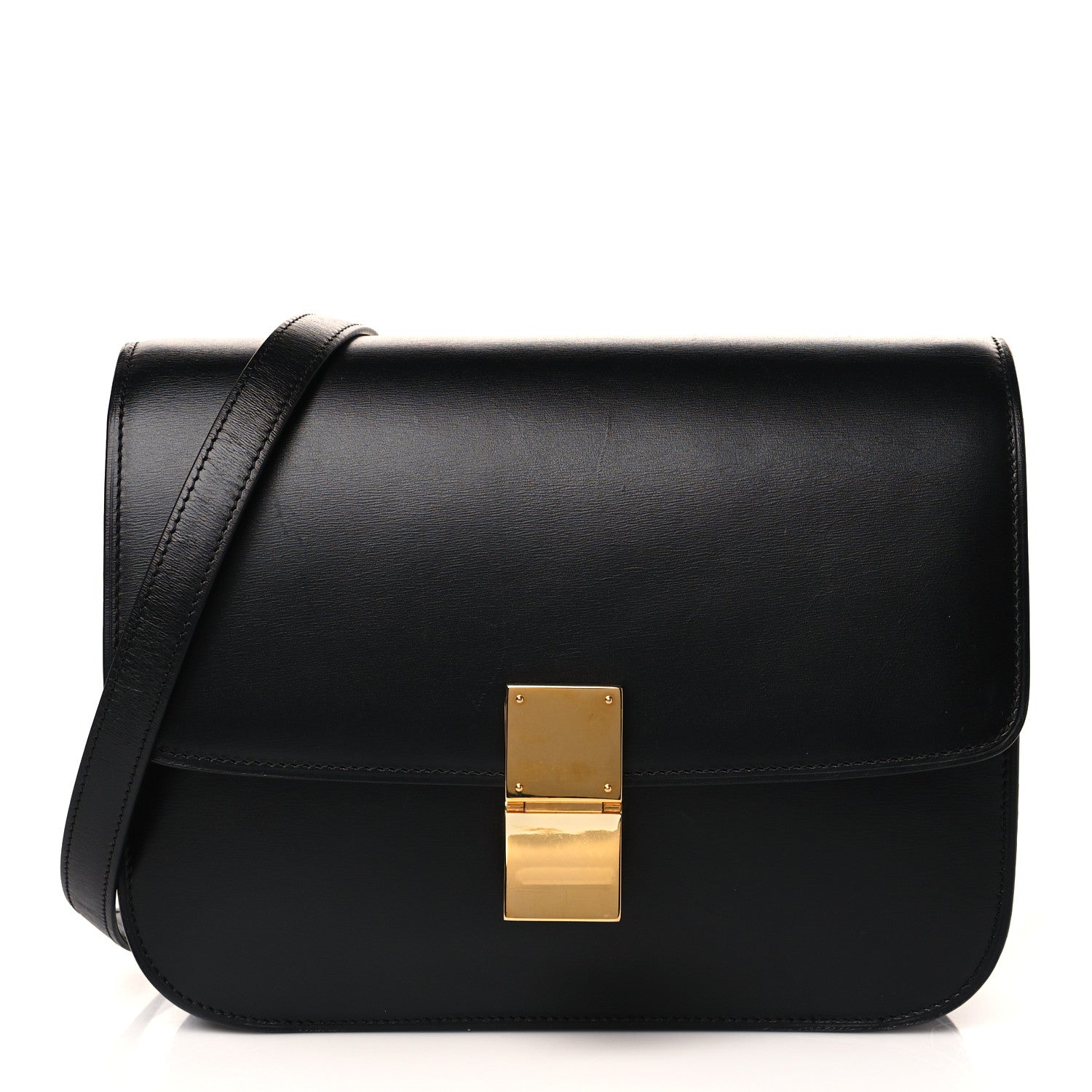 Celine Box Calfskin Medium Classic Box Flap Bag Black 1 of 10