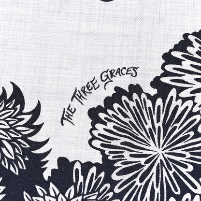 Hermes Cashmere Silk The Three Graces Shawl 140 Gris Chine Caban 5 of 5