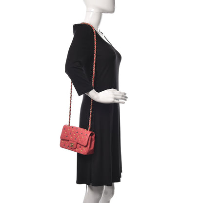 Chanel Lambskin Quilted Studded Mini Rectangular Flap Pink 2 of 10