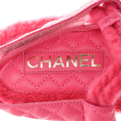 Chanel Cord Lambskin Quilted Logo Sandals 41 Pink 7 of 8