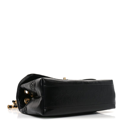 Chanel Crumbled Calfskin Embossed Flap Black 4 of 11
