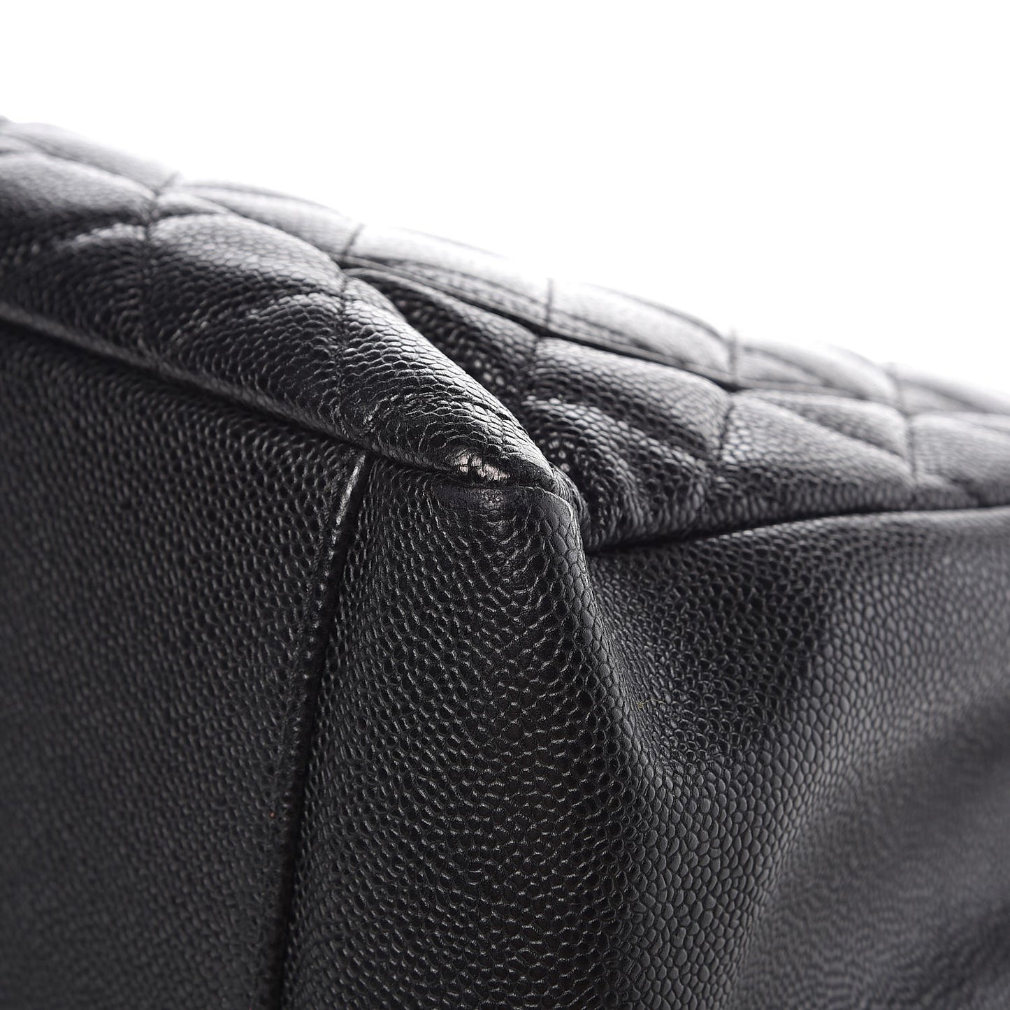 Caviar Quilted Grand Shopping Tote GST Black