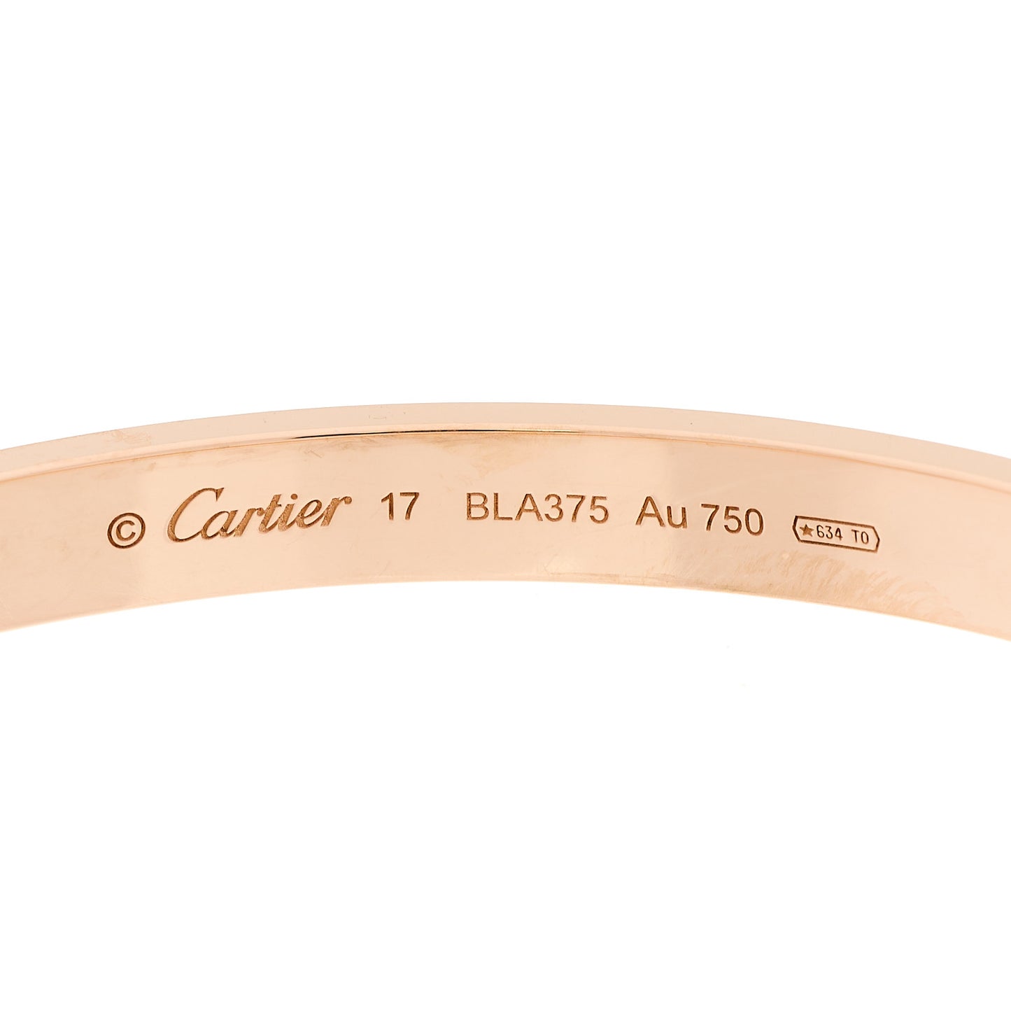18K Pink Gold LOVE Bracelet 17