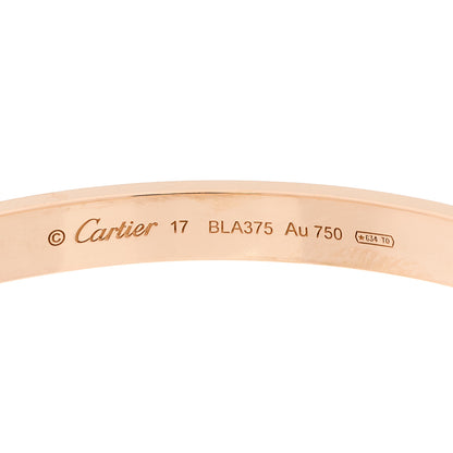 Cartier 18K Pink Gold LOVE Bracelet 17 5 of 10