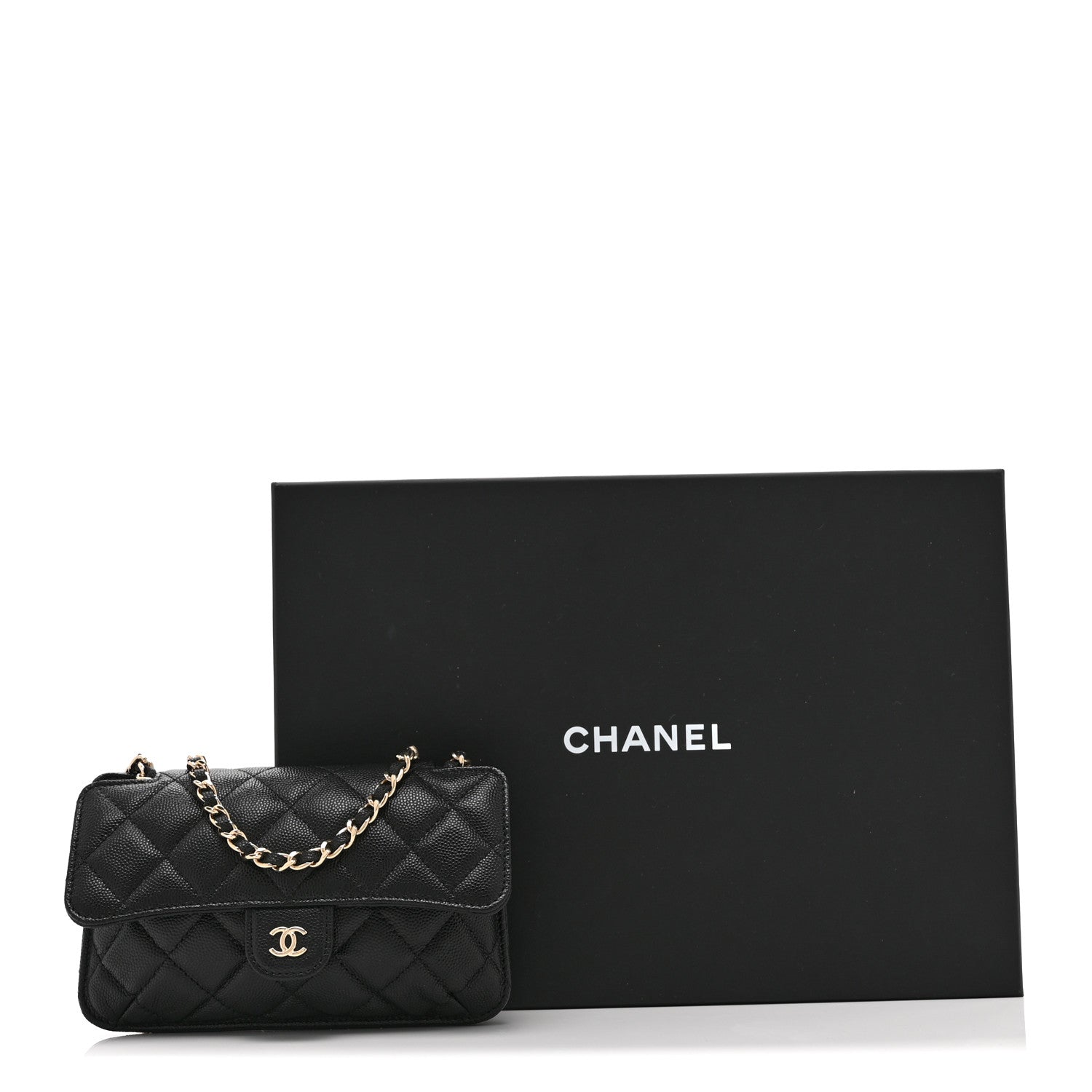 Chanel Caviar Fabric Graffiti Foldable Tote Bag With Chain Black Multicolor 19 of 19