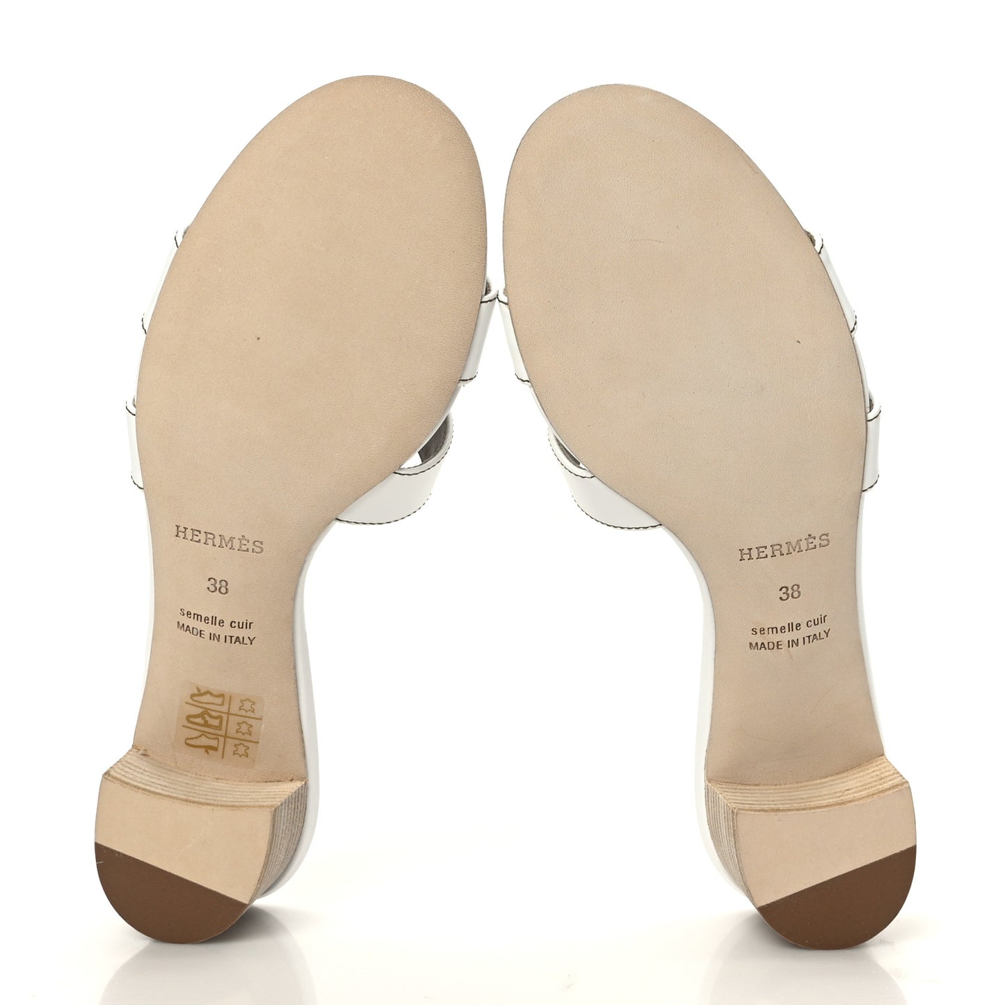Calfskin Oasis Sandals 38 White