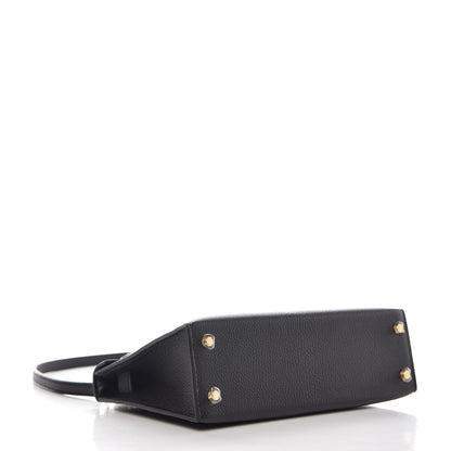 Hermes Chevre Chandra Mini Kelly Sellier 20 Black 4 of 9