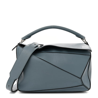 Loewe Calfskin Medium Puzzle Bag Stone Blue 1 of 21