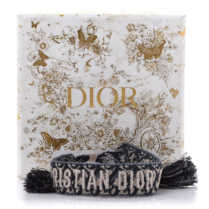 Christian Dior Woven Cotton J'Adior Friendship Bracelet Navy 5 of 5