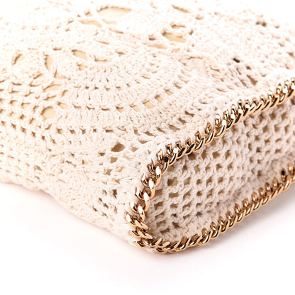 Stella McCartney Cotton Crochet Falabella Ajouree Tote Bag White 9 of 9