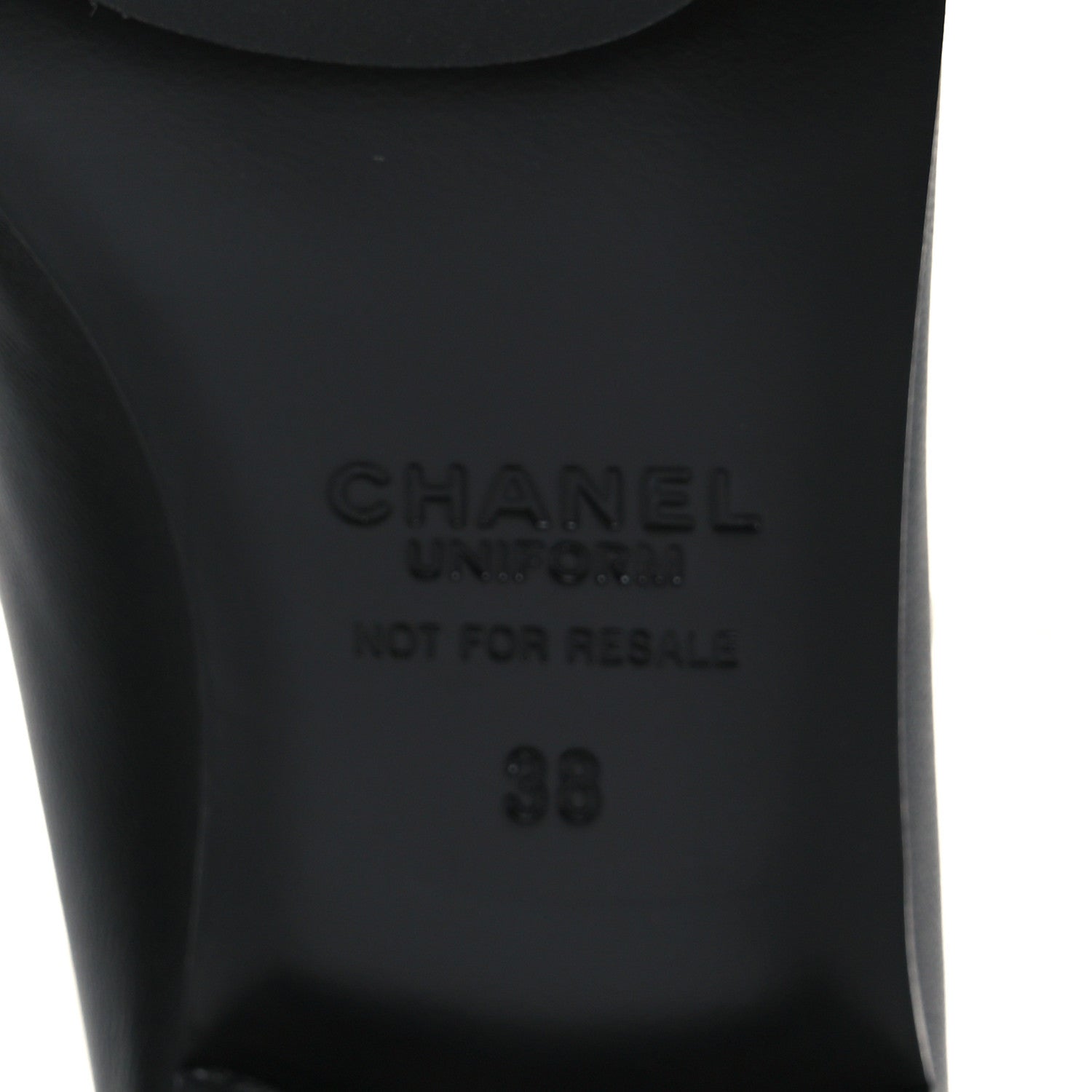 Chanel Calfskin Womens Stitched CC Loafers 38 Black 8 of 10