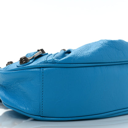 Balenciaga Agneau Arena Le Cagole Shoulder Bag XS Cyan 8 of 9