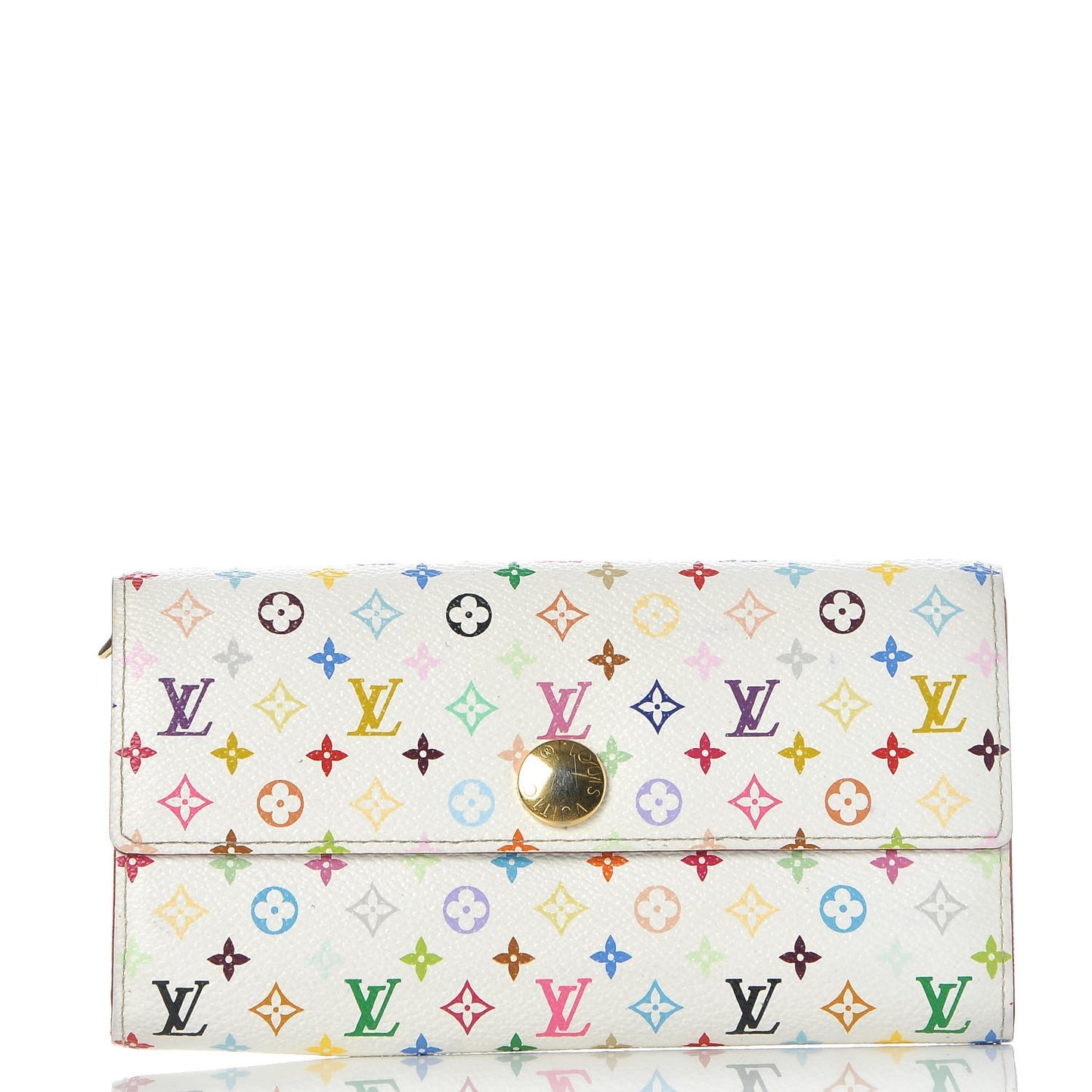 Monogram Multicolor Sarah Wallet White Anie