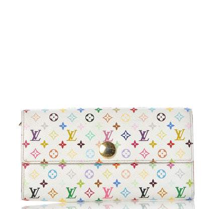Louis Vuitton Monogram Multicolor Sarah Wallet White Anie 1 of 10