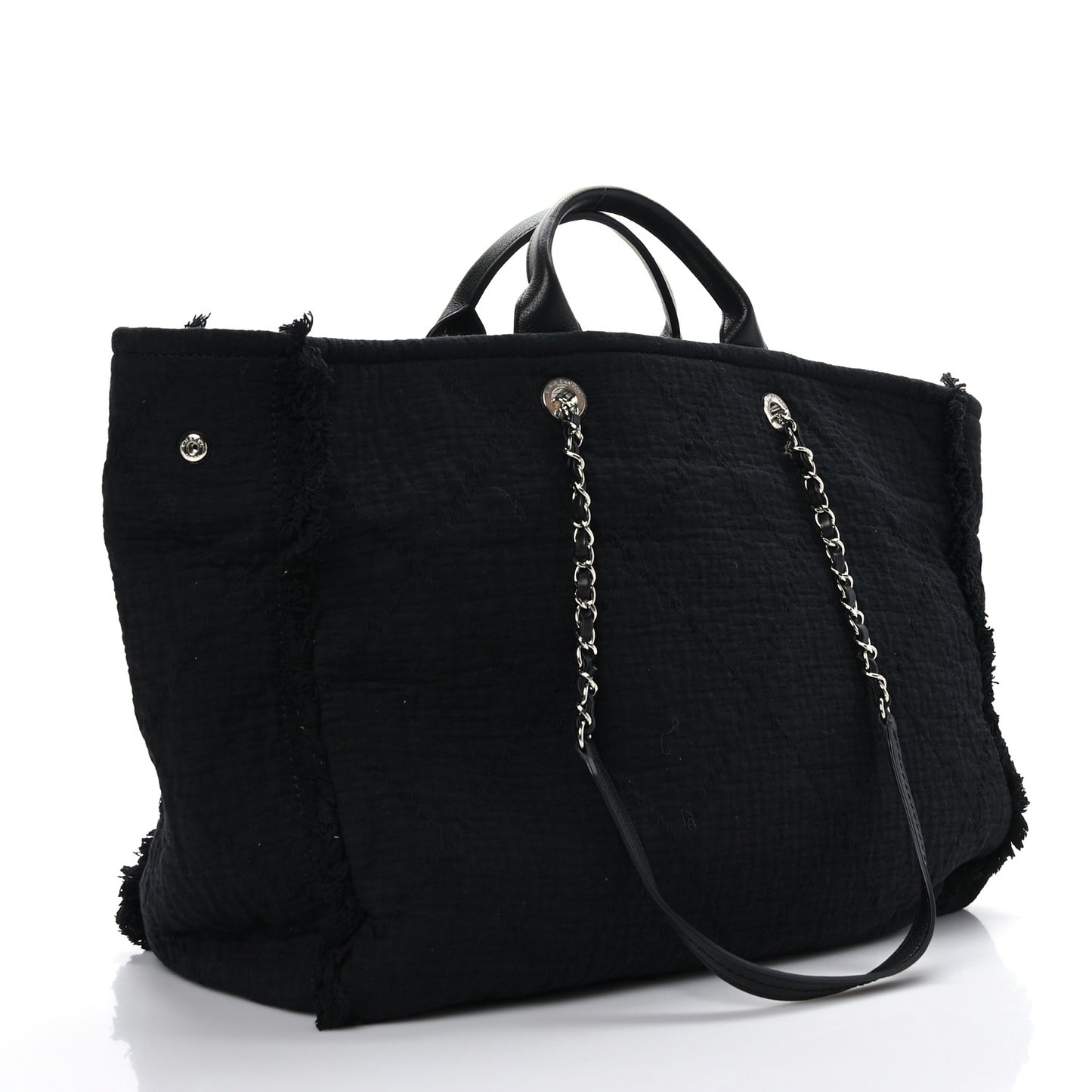 Canvas Extra Large Double Face Shopping Tote Black