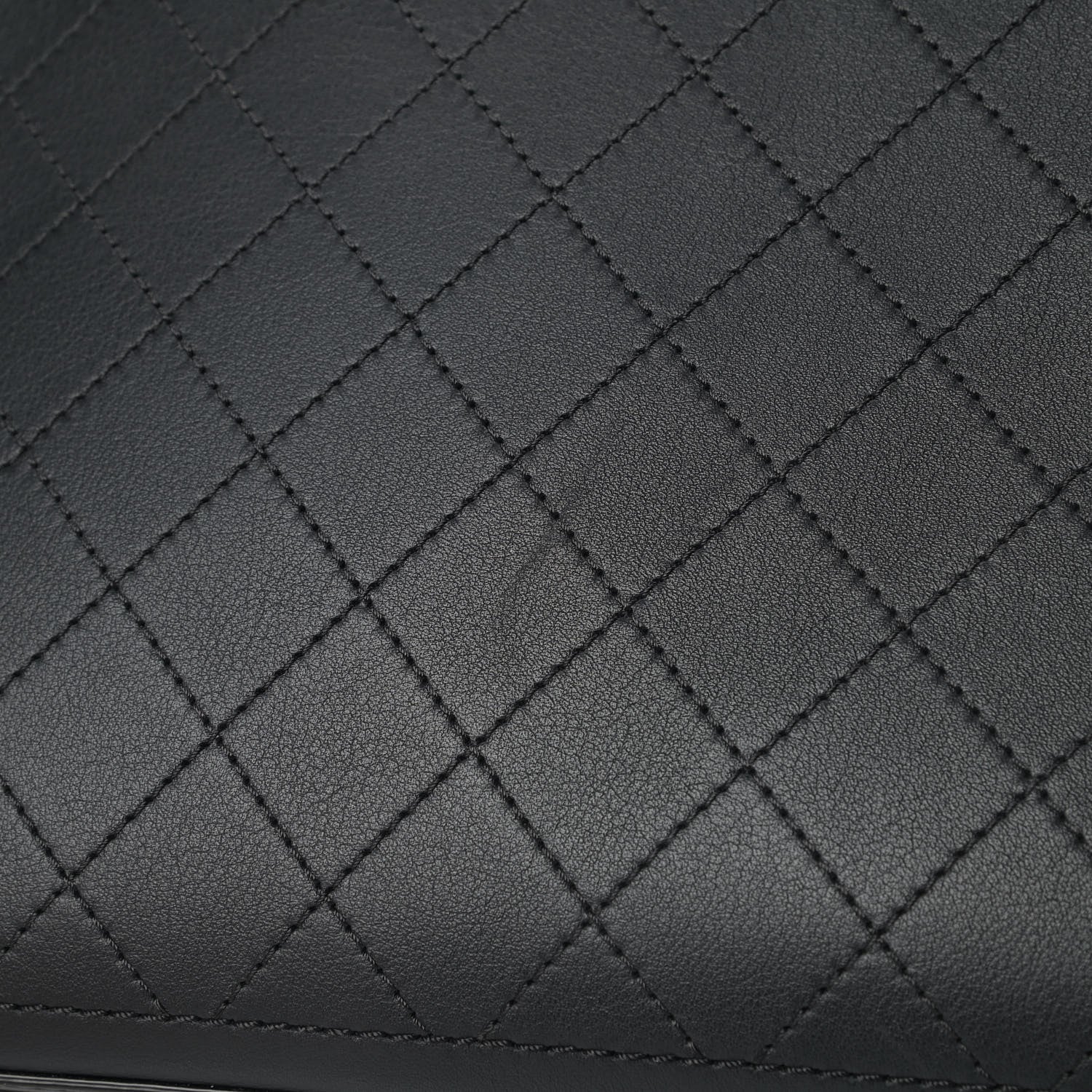 Chanel Bullskin Stitched Bi-Color Large Shopping Tote Black 7 of 8