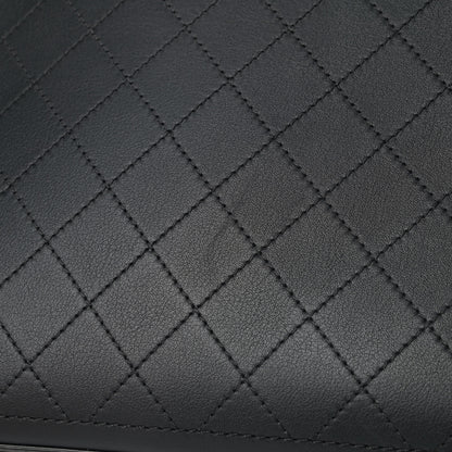 Chanel Bullskin Stitched Bi-Color Large Shopping Tote Black 7 of 8