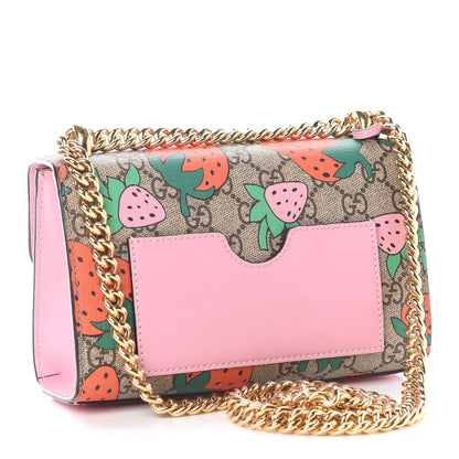Gucci GG Supreme Monogram Strawberry Small Padlock Shoulder Bag 3 of 8