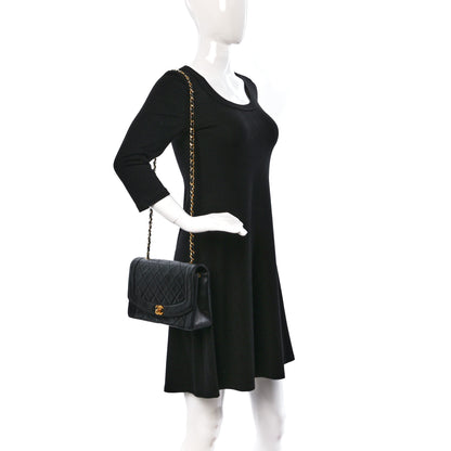 Chanel Lambskin Quilted Medium Single Flap Black 2 of 9