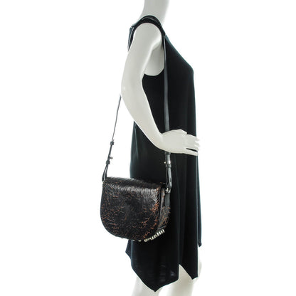Alexander Wang Cracked Calfskin Lia Sling Black Silver Hardware 2 of 7