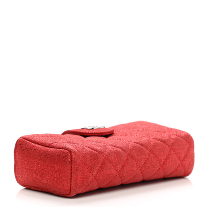 Chanel Glitter Calfskin Mini Phone Holder Clutch Red 5 of 10