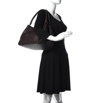 Bottega Veneta Nappa Intrecciato Parachute Bag Ebano 2 of 10