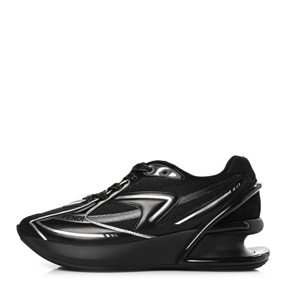 Fendi Tech Fabric Calfskin Womens First 1 Sneakers 36 Black 1 of 8
