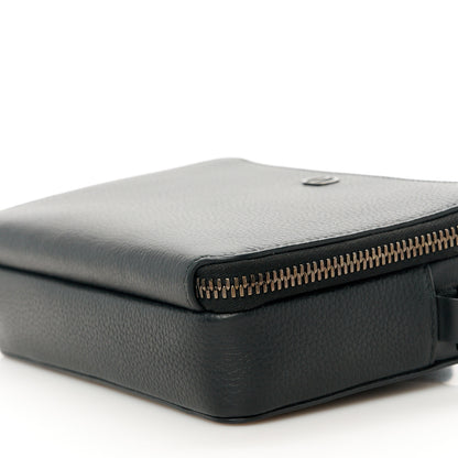 Christian Dior Grained Calfskin CD Icon Zipped Pouch With Strap Black 11 of 12