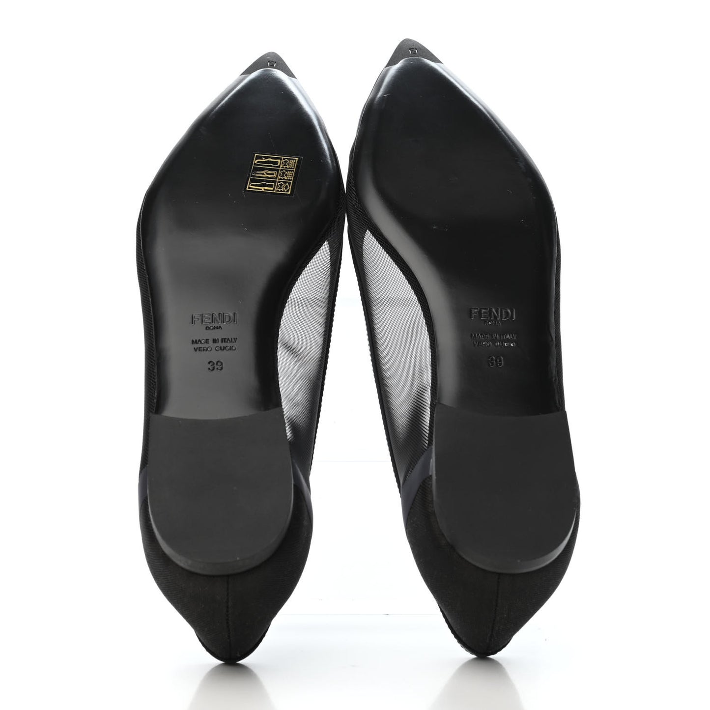 Mesh Skimmer Ballerina Flats 39 Navy Black
