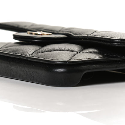 Chanel Lambskin Quilted iPhone XII Pro Case With Chain Black 11 of 12