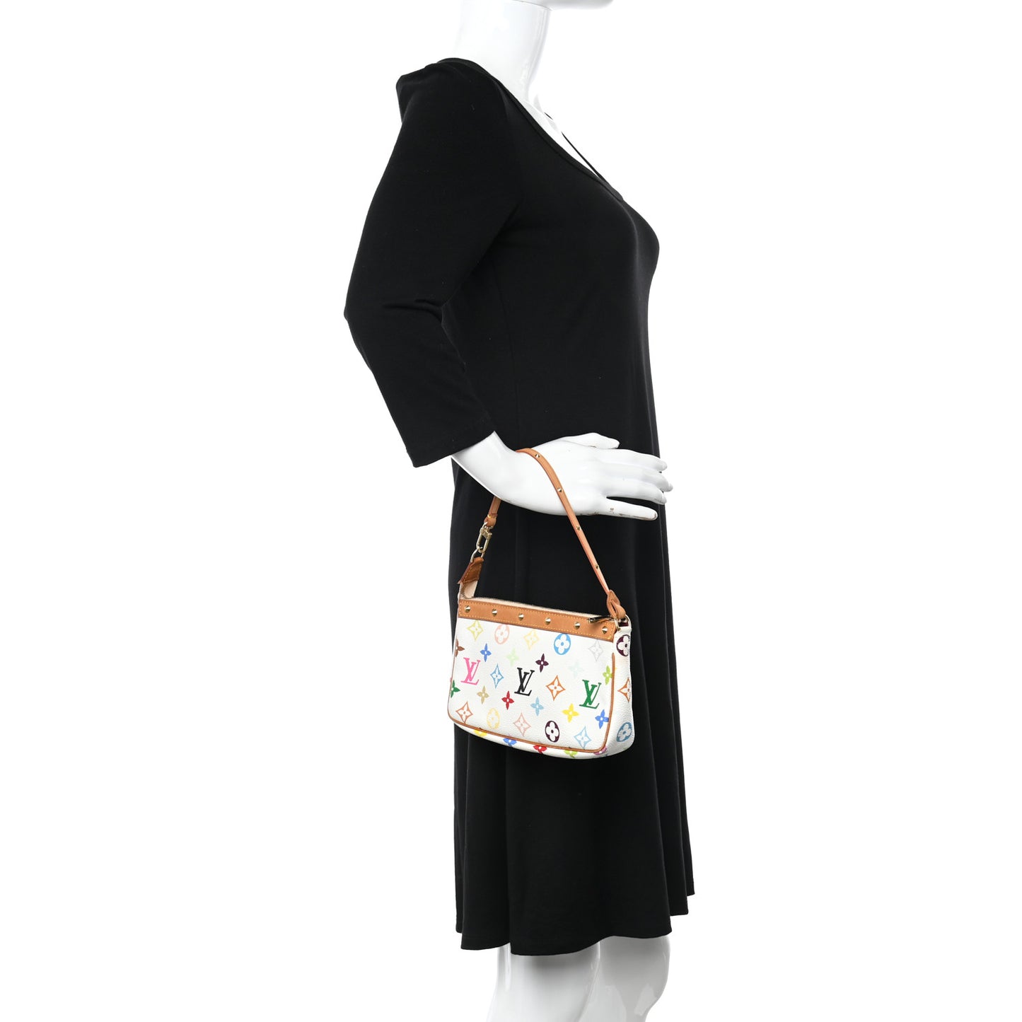 Monogram Multicolor Pochette Accessories White
