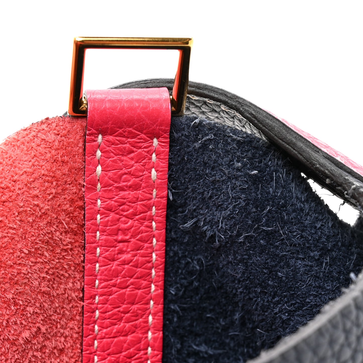 Taurillon Clemence Casaque Picotin Lock 18 PM Rose Extreme Bleu Nuit