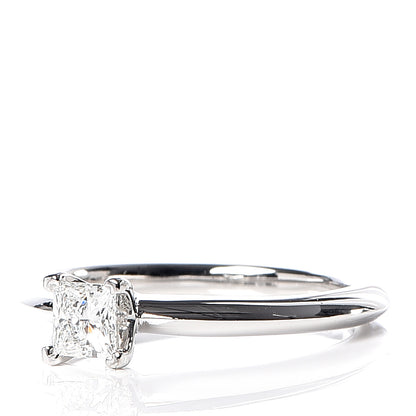 Tiffany Platinum Diamond .22ct Princess Cut Engagement Ring 43 2.75 3 of 8