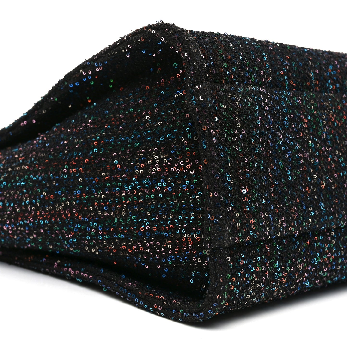 Calfskin Sequin Small Deauville Tote Black