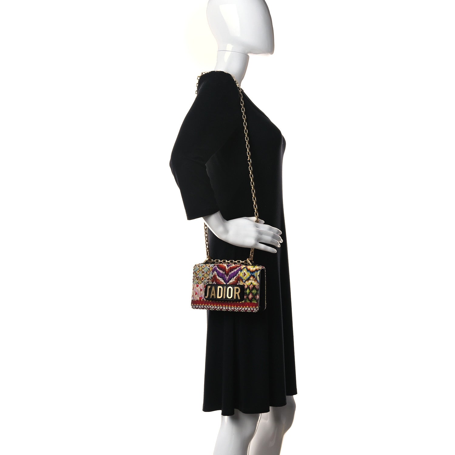 Christian Dior Lambskin Beaded Mini J'Adior Chain Flap Bag Multicolor 2 of 12