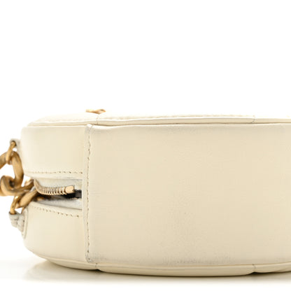 Chanel Lambskin Quilted Chanel 19 Round Clutch With Chain White 9 of 14
