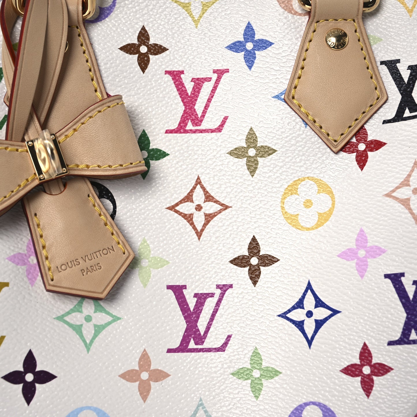 LV X TM Monogram Multicolor Speedy Bandouliere 25 White