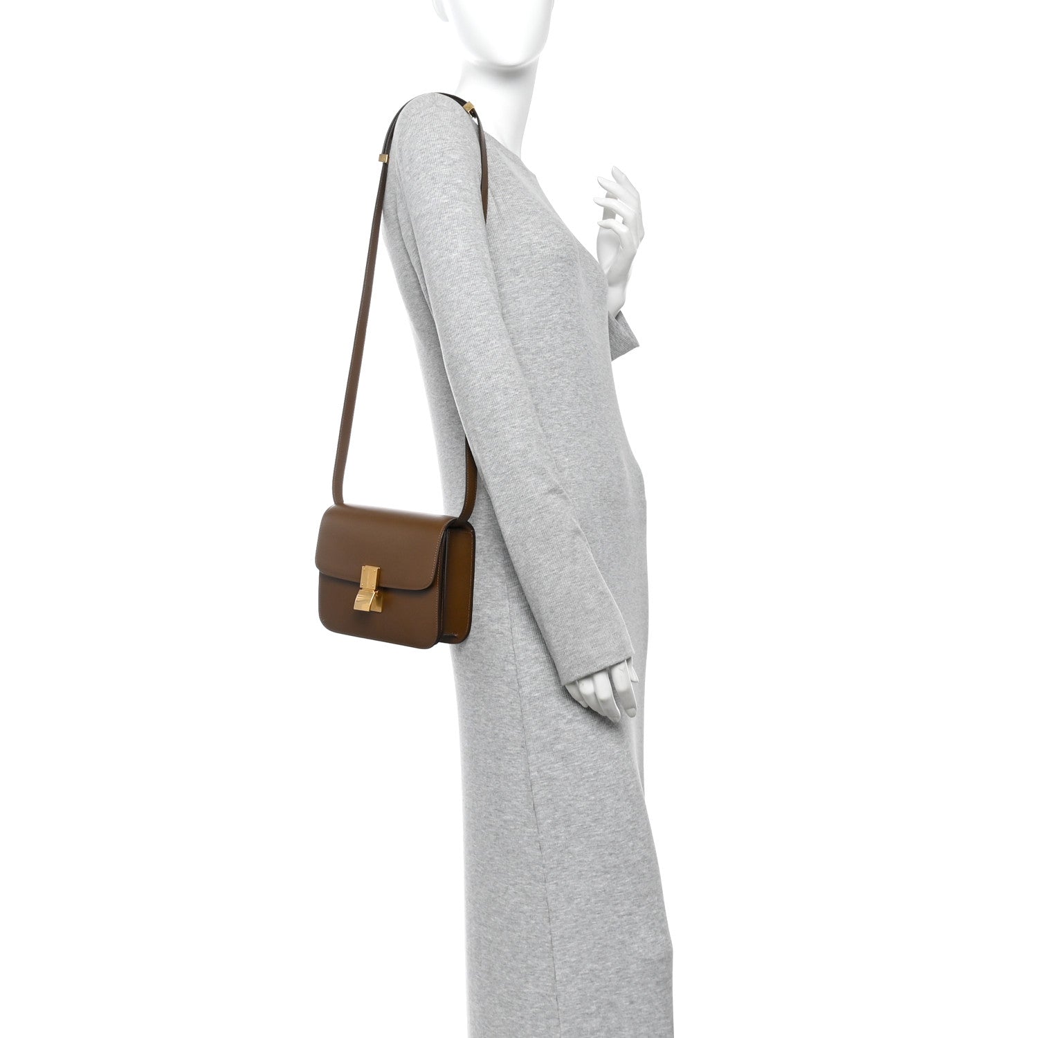 Celine Box Calfskin Teen Classic Box Flap Bag Camel 2 of 9