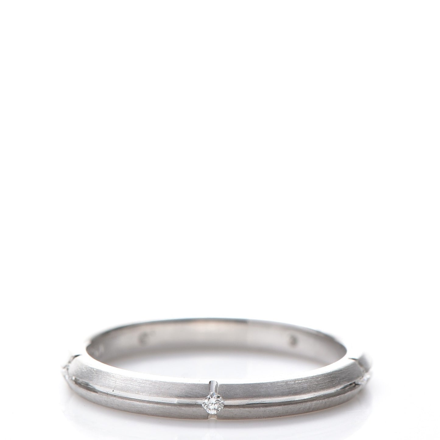 18K White Gold Diamond Narrow Streamerica Ring 50 5.25