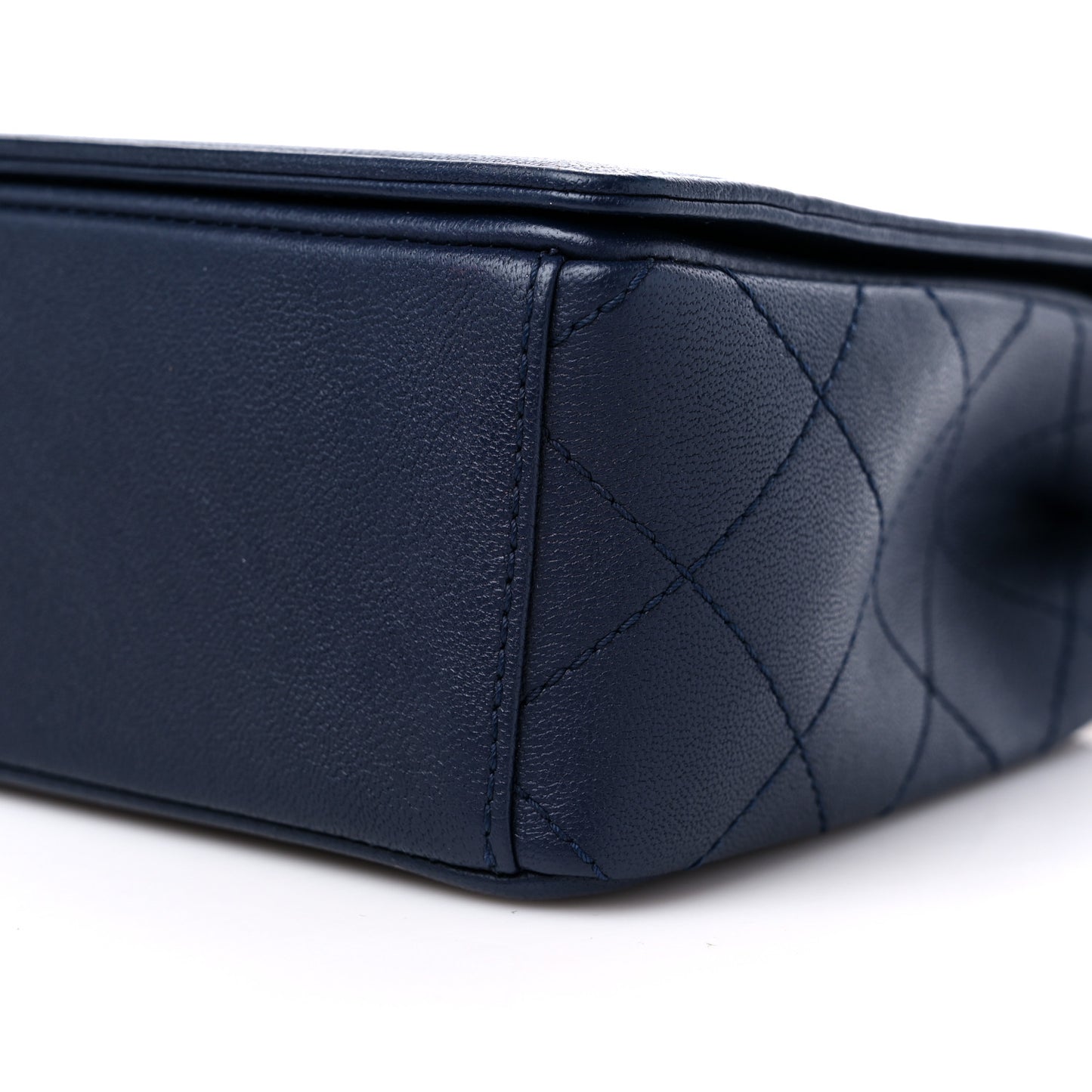 Sheepskin Quilted Vintage Mademoiselle Flap Dark Navy