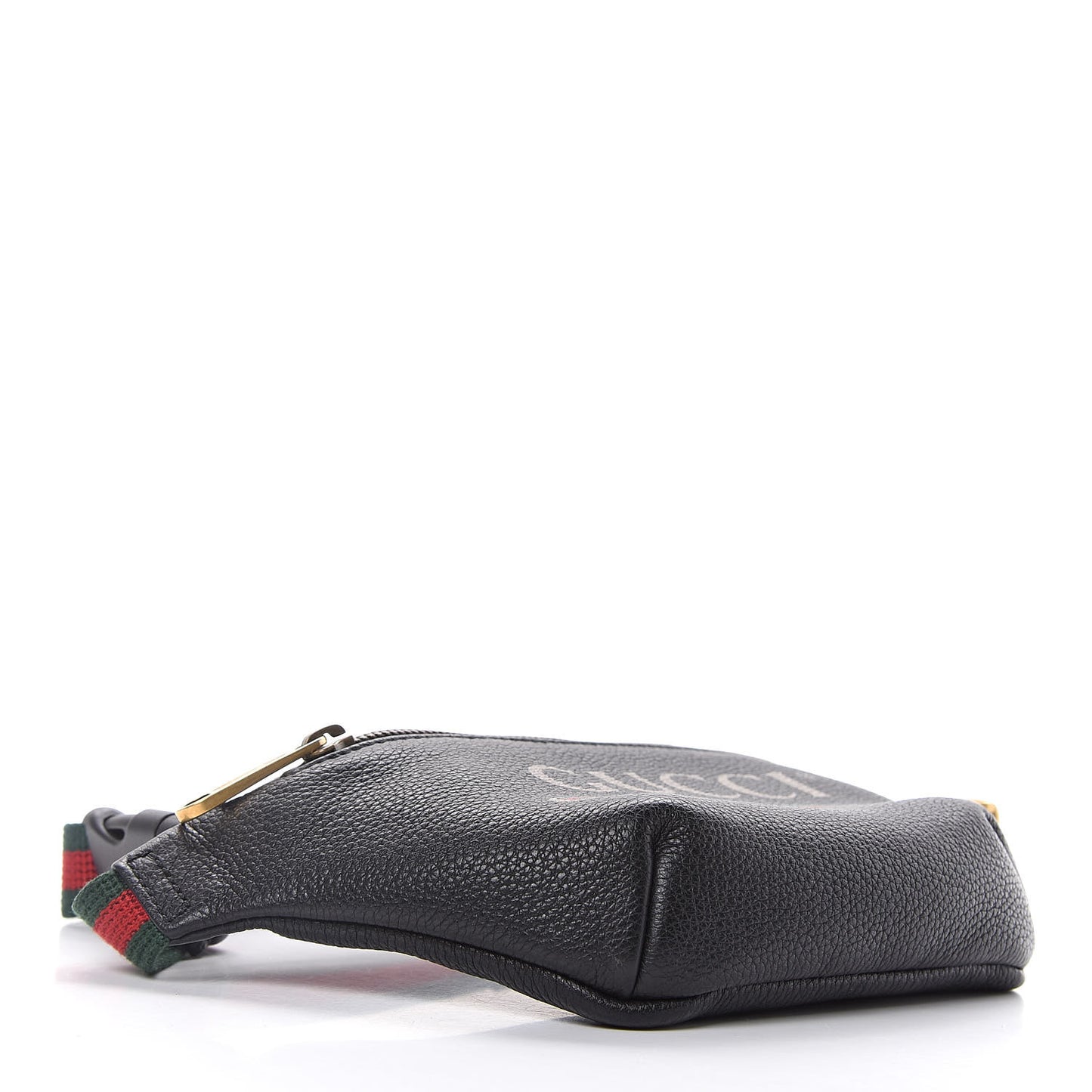 Grained Calfskin Small Logo Belt Bag Black